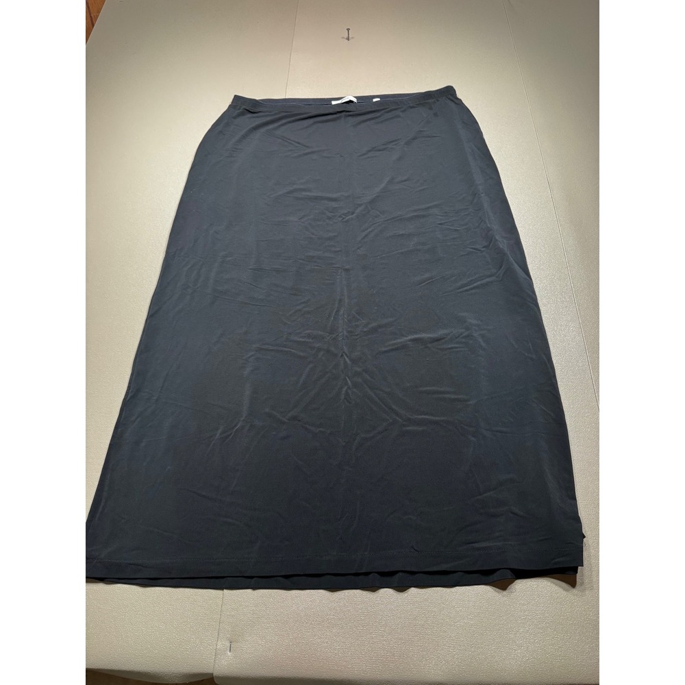 Vince Black Viscose Blend Elastic Waist Maxi‎ Column Sheer Skirt Portugal